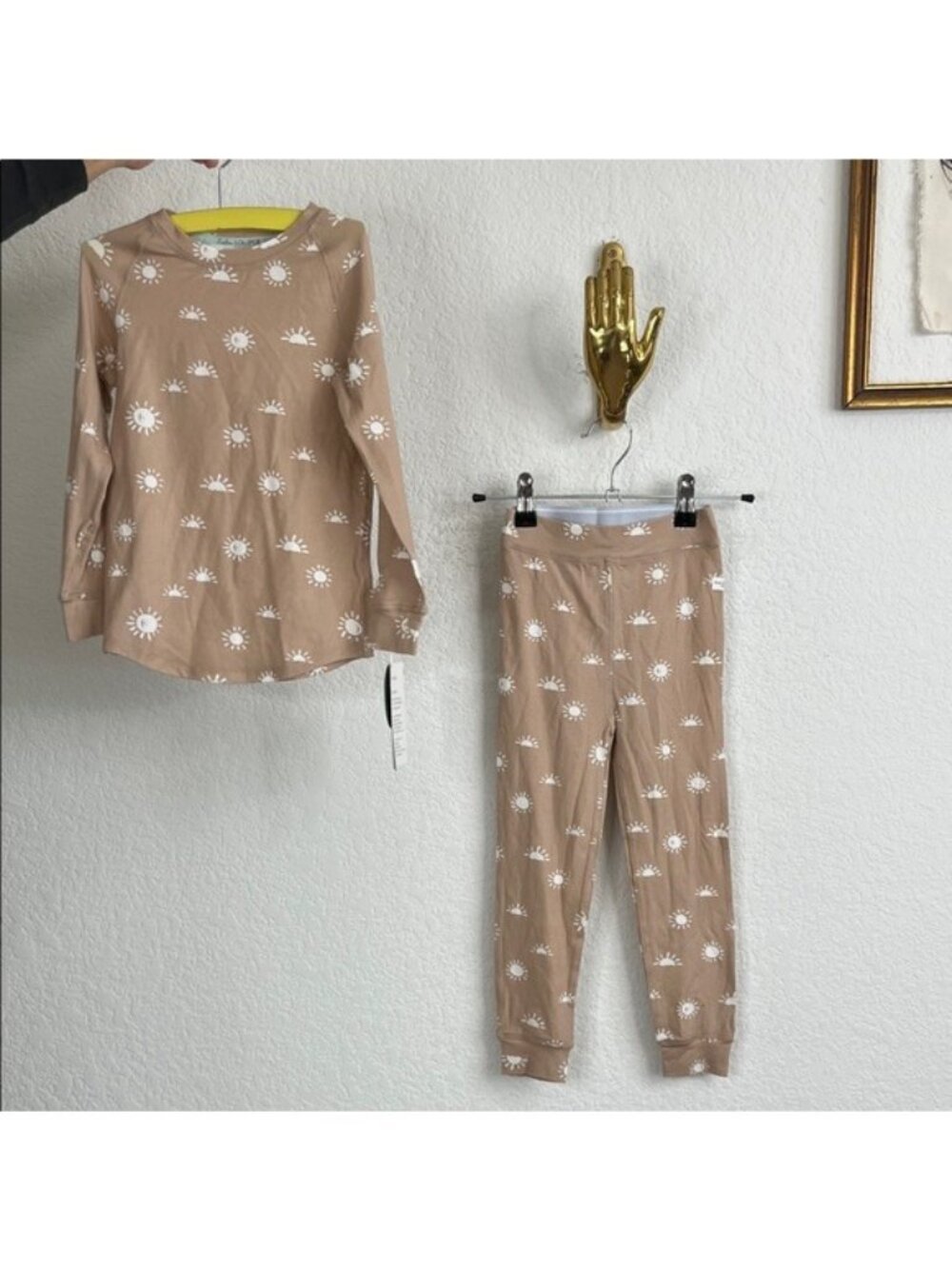 LouLou Lollipop Sun PJ Set Organic Snug Pants Long Sleeve Set